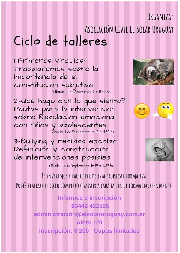 Imagen de la convocatoria al ciclo de talleres